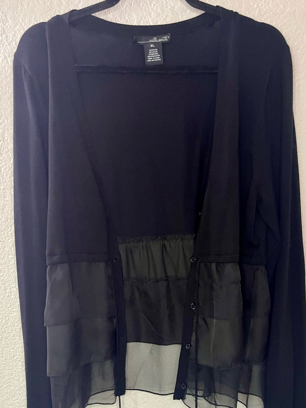 Willi Smith Ruffled Cardigan - Picture 6 of 11